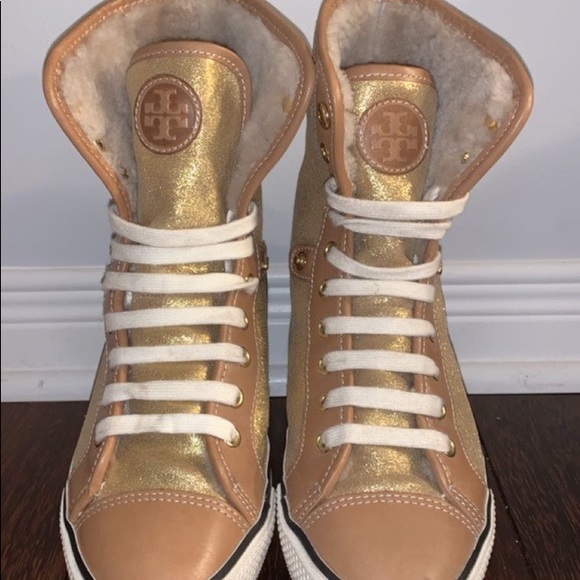 Tory Burch Benjamin High Top Sneakers - Picture 3 of 4